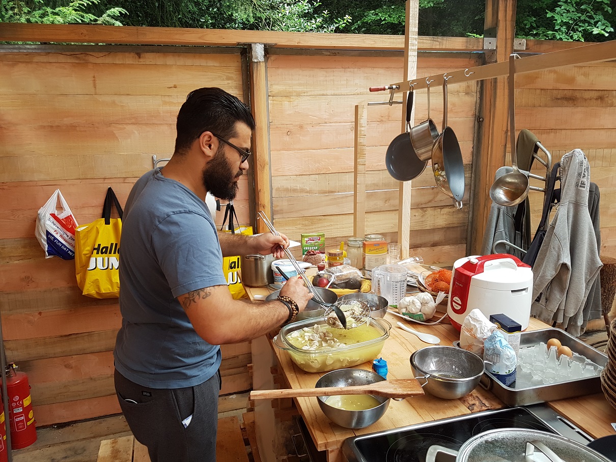 Muhammad cooking a turkish lunch